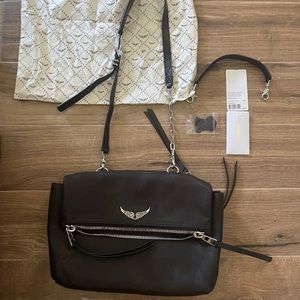 Zadig & Voltaire black leather purse